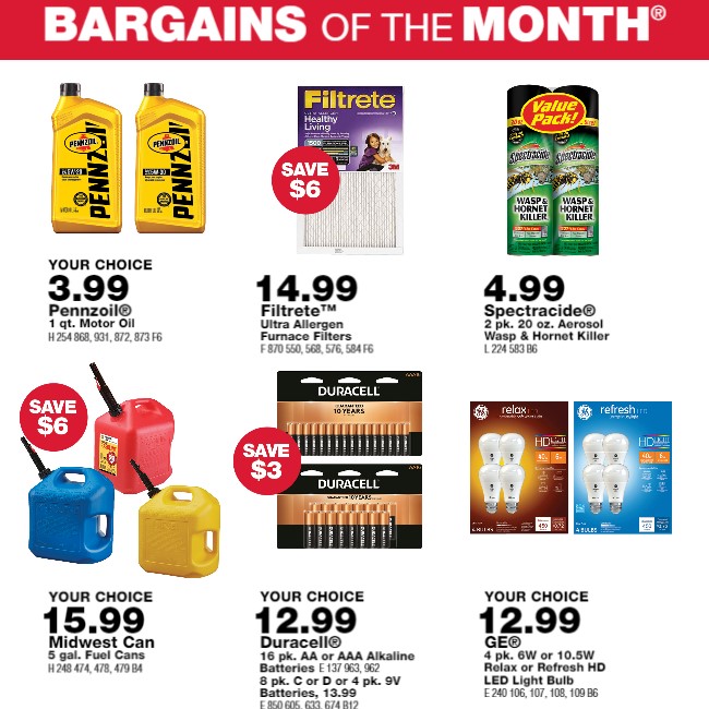 BARGAINS OF THE MONTH